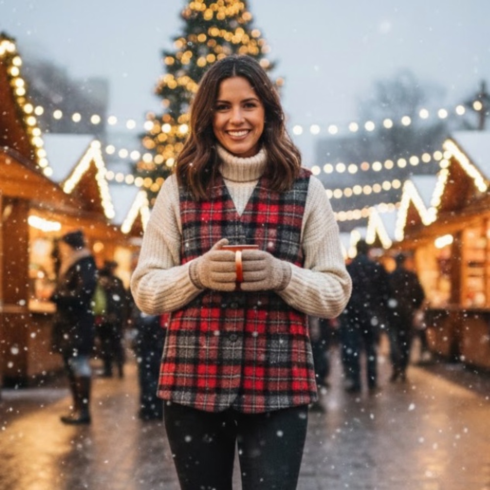 Red plaid vest